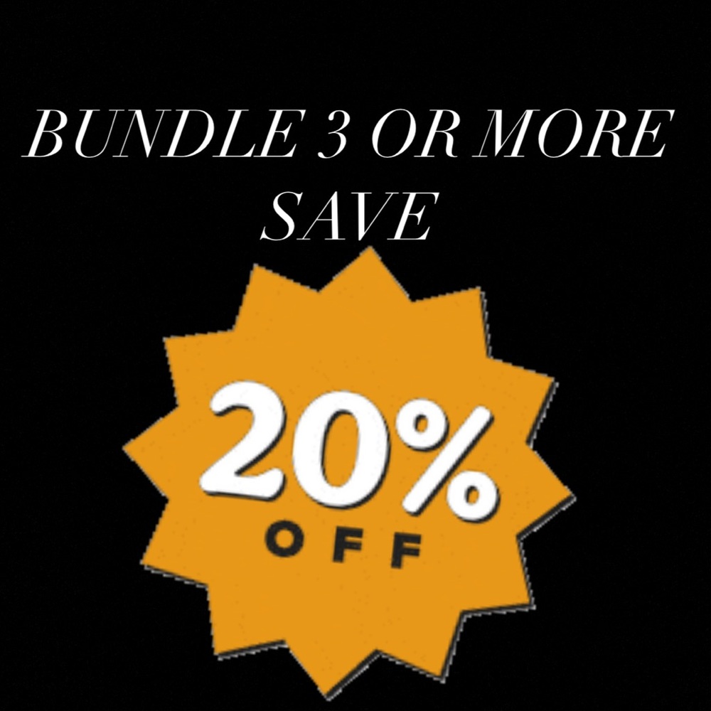 BUNDLE & SAVE 20% OFF 3 OR MORE ITEMS ✨